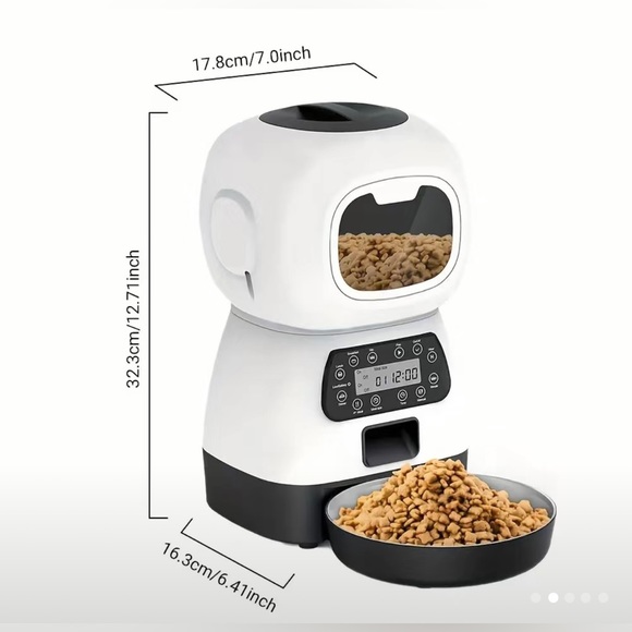 Automatic Pet Feeder:3.5L Capacity, 4 Meals/Day, perfect for cats and small dogs - Picture 2 of 6